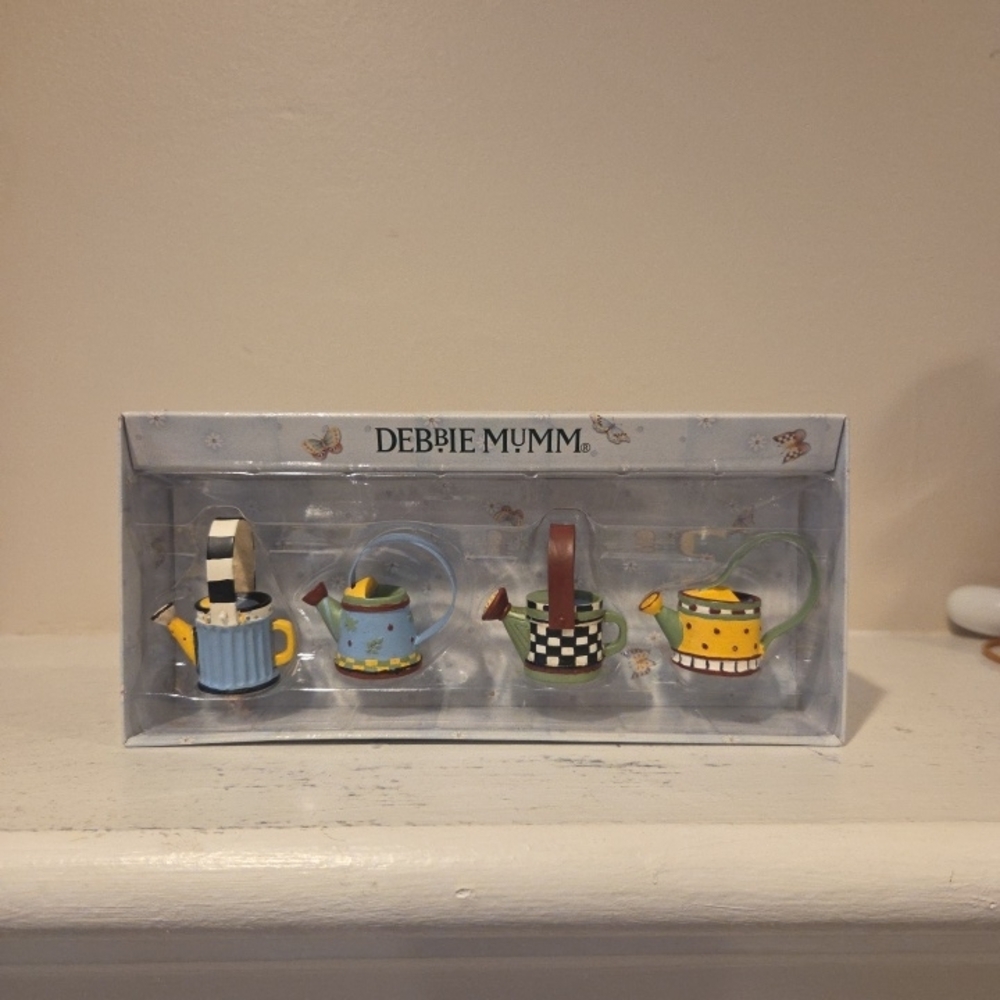 Vtg Debbie Mumm Garden Napkin Rings Set Of 4 Model No 18031